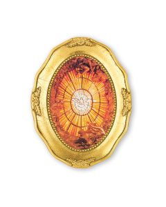 3 1/2" x 4 1/2" Gold Leaf Framed with a Holy Spirit Print-P65