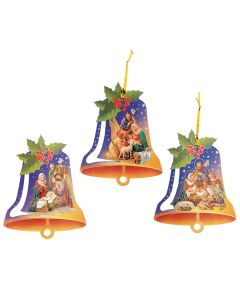 Nativity Bell Shaped Ornament Assortment Set of Three (Enter qty of 3 for ONE set)