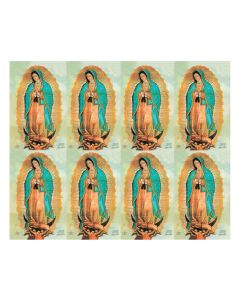 Aurora Our Lady of Guadalupe Eight-Up Micro Perforated Holy Cards