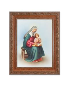 8.25" x 10.25" Ornate Wood Frame with a 6" x 8" Saint Anne Print