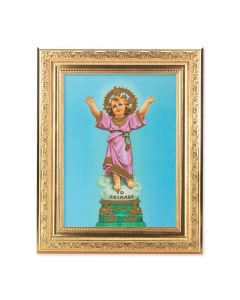 8 1/4" x 10 1/4" Gold Ornate Frame with a 6" x 8" Divino Nino Print