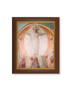 10 1/2" x 12 1/2" Walnut Finish Beveled Frame with 8" x 10" Transfiguration of Christ Textured Art