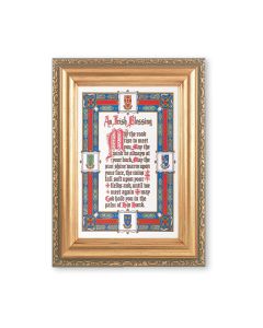 5.5" x 7" Antique Gold Frame with an Irish Blessing Print