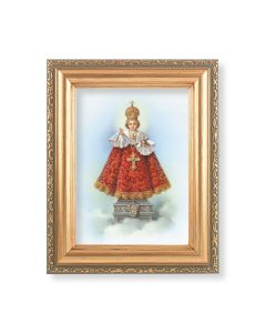 5.5" x 7" Antique Gold Frame with an Infant of Prague Print