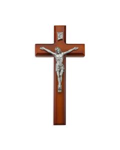 10" Two Tone Cross with Fine Pewter Corpus