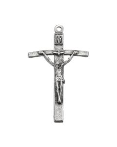 2 " Antiqued Silver Oxidized Holy Spirit Papal Crucifix