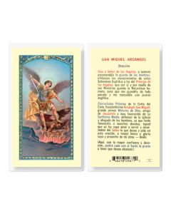 Oracion a San Miguel Arcangel Holy Card