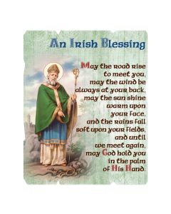 5 1/4" x 4 1/4 " St. Patrick Small Vintage Wooden Plaque