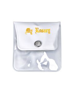 White Rosary Case with My Rosary Gold Stamped -P65