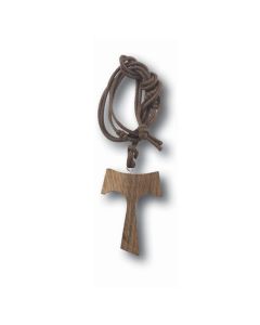 2" Franciscan Tau Wood Cross on a 16" Cord