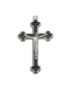 2" Cloverleaf Black Crucifix