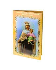 3 3/4" x 6" Spanish Our Lady of Mount Carmel Novena Book