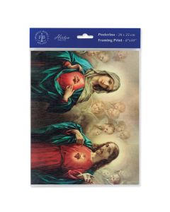 8" x 10" The Sacred Hearts Print  (sold in inc. of 3)