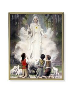 8" x 10" Gold Plaque Frame with a Chambers: Our Lady of Fatima Print