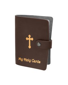 Brown Leatherette Card Holder Album for 40 Cards-P65