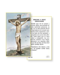 Cruifixion Holy Card in Spanish
