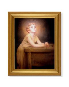 10" x 12" Gold Leaf Finish Beveled Frame with 8" x 10" Thy Will Be Done Textured Art