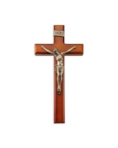 11" Two Tone Cross with Museum Gold Finish Corpus