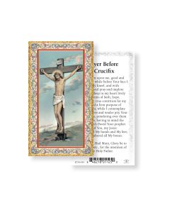 Prayer Before a Crucifix Holy Card