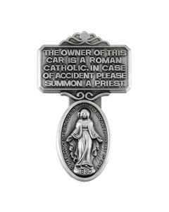 Miraculous Medal Auto Visor Clip (Sold in Inc. of 3)