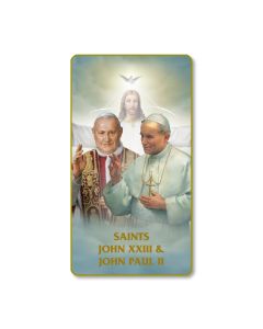Saint John Paul II and Saint John XXIII Holy Card