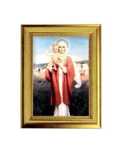6 3/4" X 8 3/4" Gold Leaf Finish Frame with 5" X 7" Chambers: Our Lady of Jerusalem Textured Art