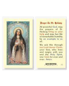 Prayer to Saint Hedwig Holy Card