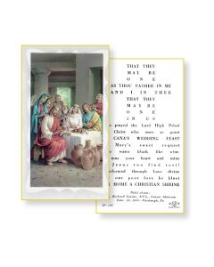 Wedding at Cana Holy Card 