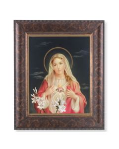 11 1/4" x 13 1/4" Art Deco Frame with an 8" x 10" Immaculate Heart of Mary print