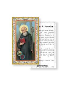 Saint Benedict Holy Card