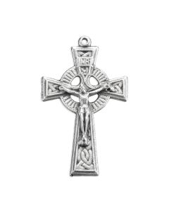 2" Celtic Silver Oxidized Crucifix