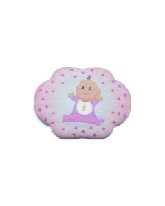 Magnetic Resin Statuette of Baptism with Baby Girl 