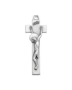 2" Antiqued Silver Oxidized Narrow Crucifix