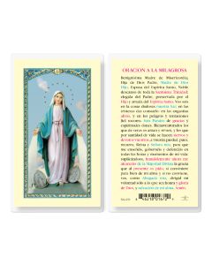 Oracion a la Milagrosa Holy Card