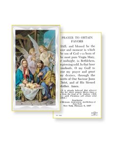 Christmas Prayer to Obtain Favors Holy Card
