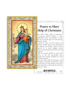 Prayer to Mary Help of Christians Holy Card