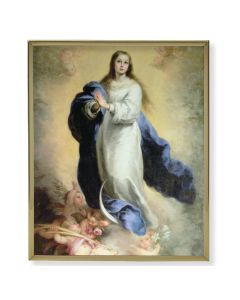 8" x 10" Gold Plaque Frame with a Murillo: Immaculate Conception Print