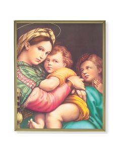 8" x 10" Gold Plaque Frame with a Raphael: Madonna and Child Print