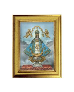 6 3/4" X 8 3/4" Gold Leaf Finish Frame with 5" X 7" Virgin San Juan textured Art