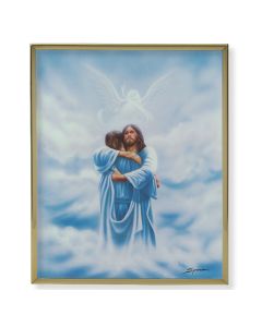 11" x 14" Gold Plaque Frame with a Welcome Home - The Reunion Print