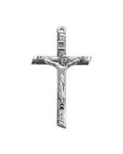 2" Log Style Metal Crucifix