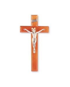 11" Cherry Cross with Antique Silver and Gold Finish Salerni Corpus