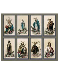 Assorted Subjects Eight-Up Micro Perforated Holy Cards