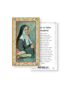Prayer to Saint Bernadette Holy Card