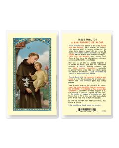 Trece Minutos a San Antonio Holy Card