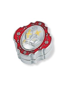 Confirmation Rosary Box with Red Trim