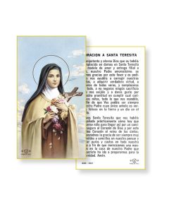 Saint Therese Holy Card in Spanish