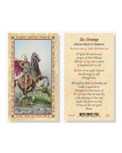 Prayer to St George Laminated Holy Card. Inc. of 25