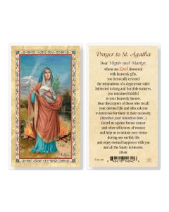 St. Agatha Prayer Laminated Holy Card. Inc. of 25