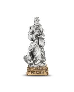 4 1/2" Pewter Saint John the Evangelist Statue, Gift Boxed-P65